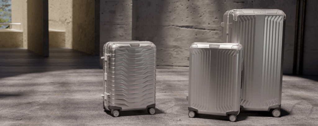 Aluminium Samsonite Suitcases of the type used to carry heavy weights of cash.